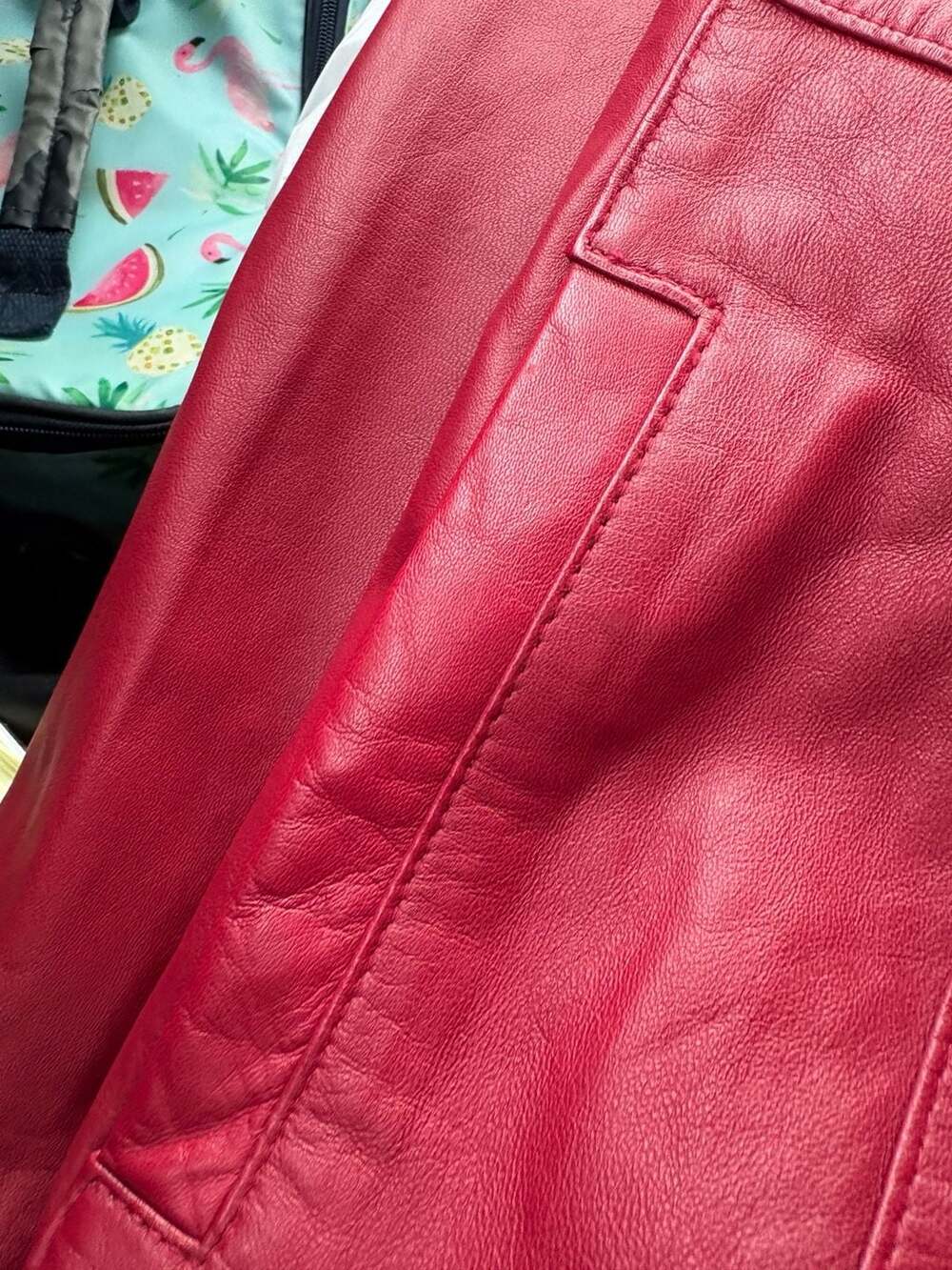 Jessica London Red Leather Jacket 22W Plus Size - Picture 9 of 9